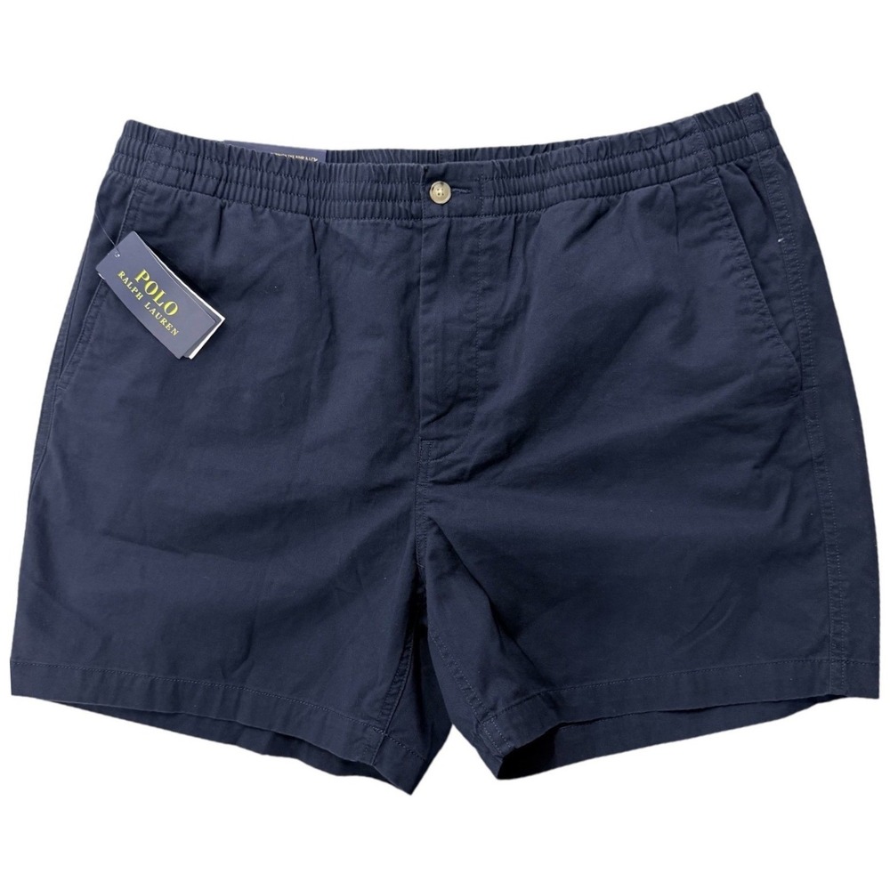 Polo Ralph Lauren Mens XL Navy Blue Classic Fit Chino Shorts 5" Inseam NWT‎